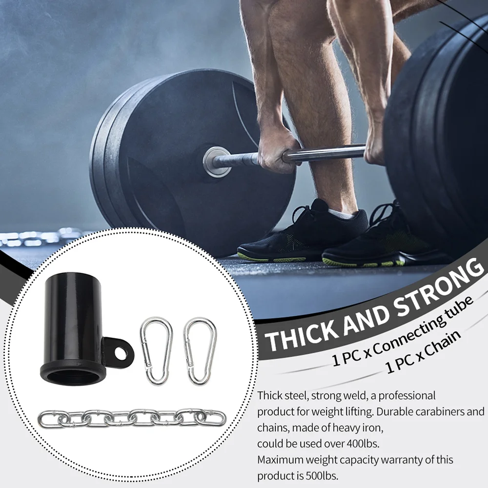 T-Bar Row Platform Landmine Eyelet Attachment for 2inch Bar with Chain for Bent over Row Exercise Full 360° Swivel