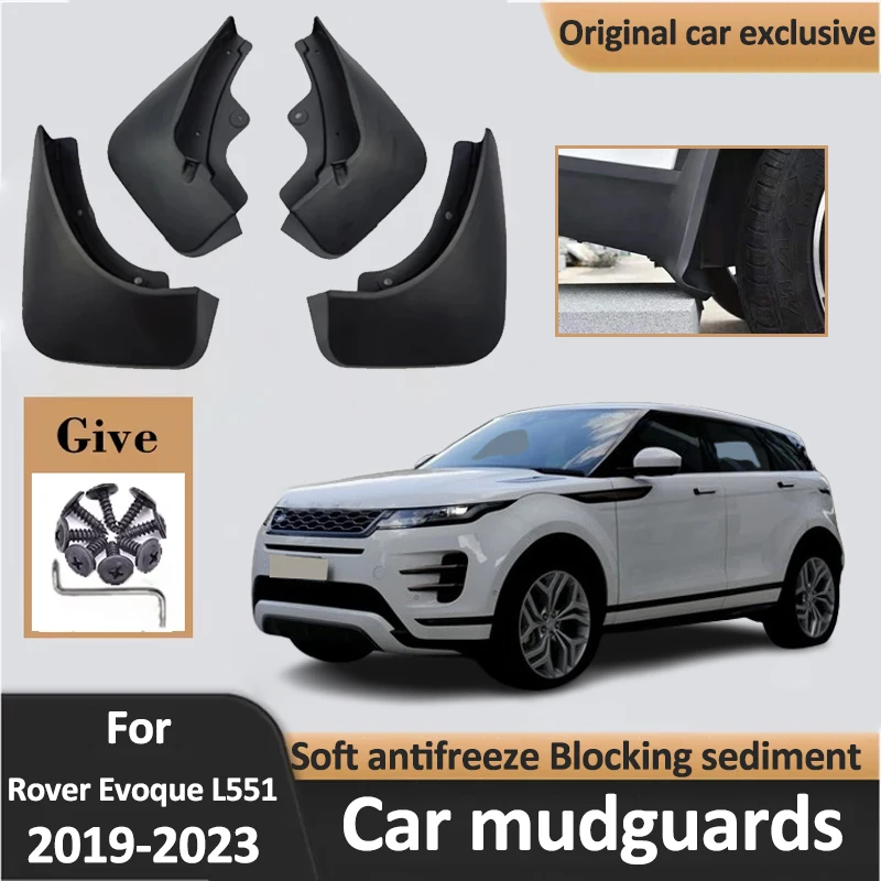 

Car Front Rear Wheel Mudguards For Range Rover Evoque L551 Bodykit 2019-2023 Auto Tire Fender Accessories Splash Guards MudFlaps