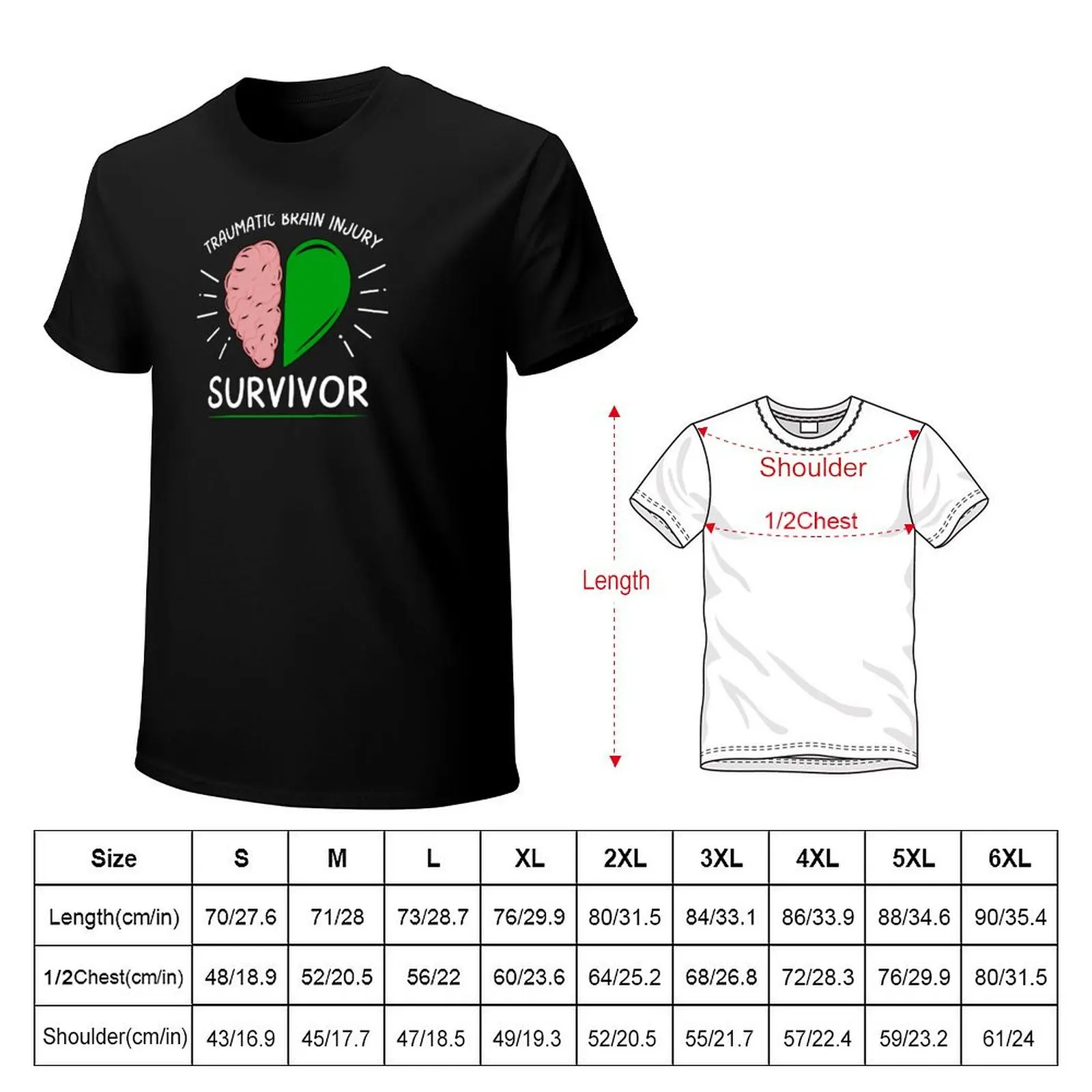 Traumatic Brain Injury Survivor T-Shirt Casual Trendy Short Sleeve T-Shirt
