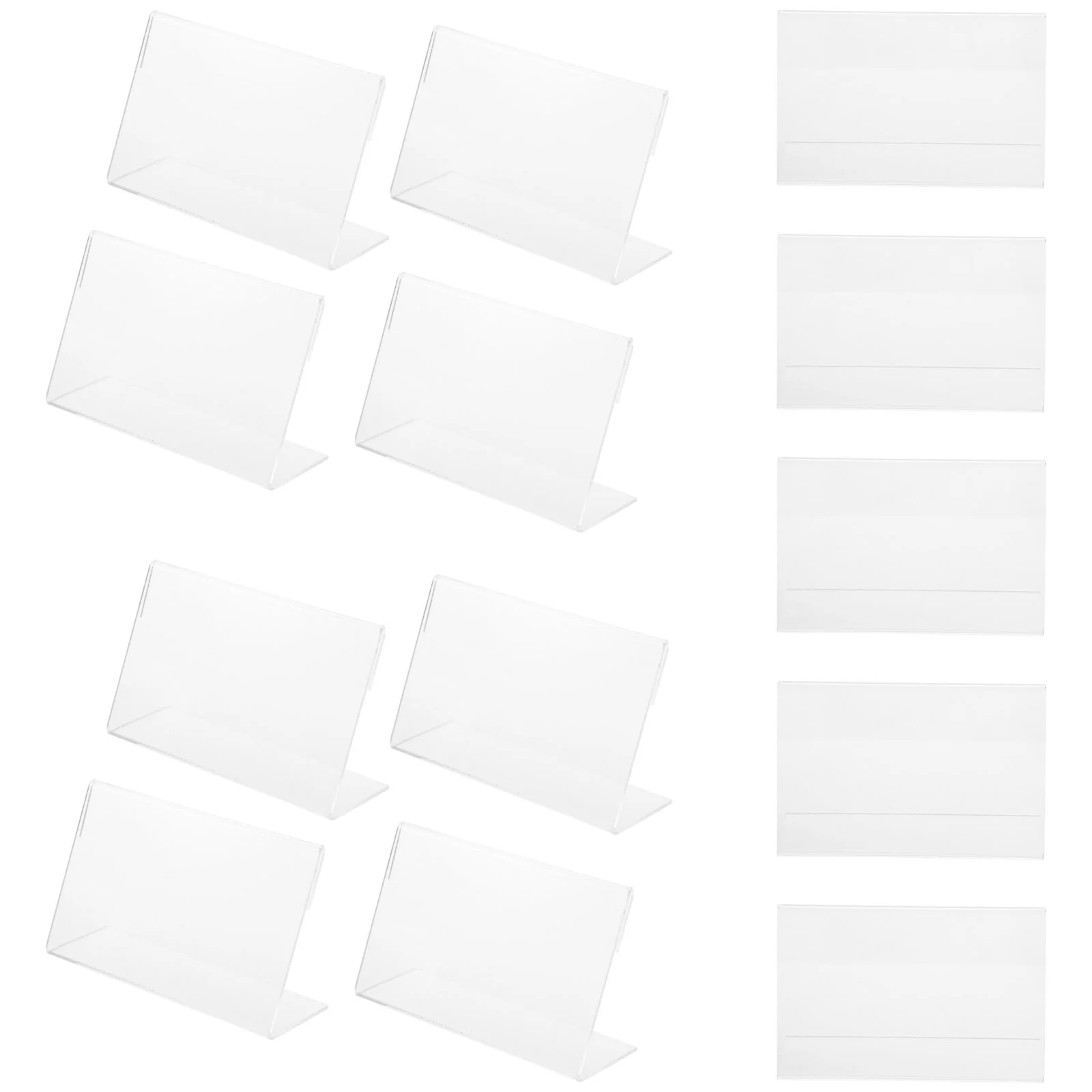 

20 Pcs Label Holder Clear Sign Warehouse Storage Tag Acrylic Display Stand Drawer Shop Price Retail