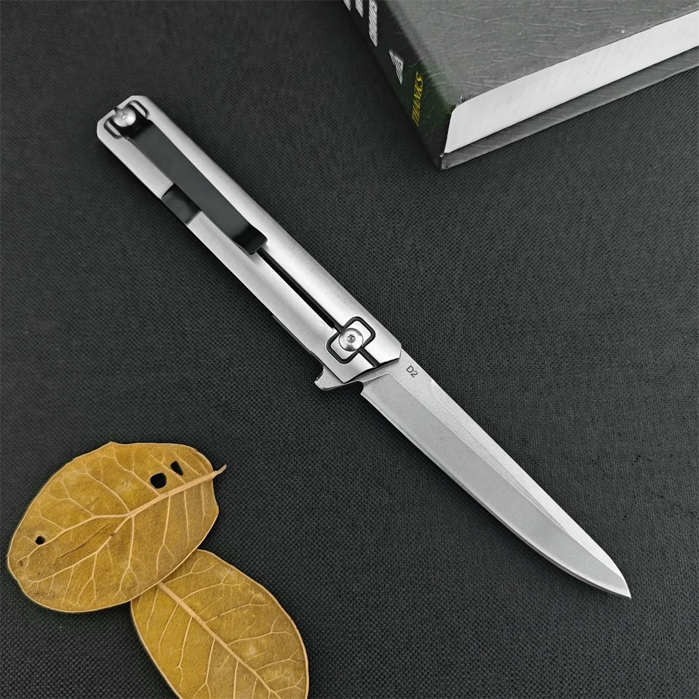 Pocket Knife Ball Bearing Flipper Folding Knife 8Cr13Mov 420 Steel Handles Tactical Knife Utility EDC Multitool with Belt Clip