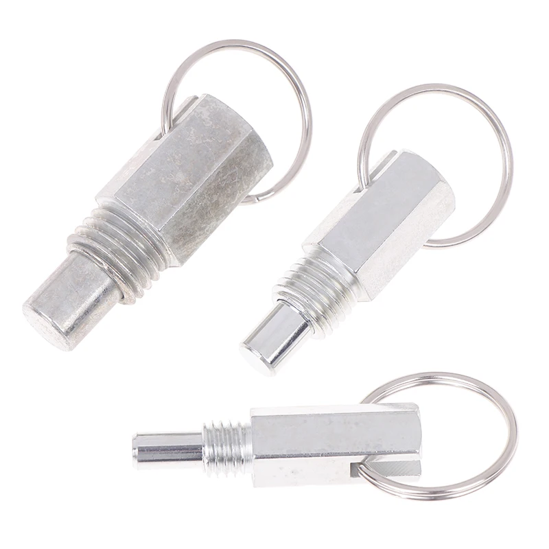 ★▲Lift Pull Ring Pin with Spring Pull Buckle Positioning Bolt Limit Pin 6mm Heavy Duty for Stage Bracket Platforms