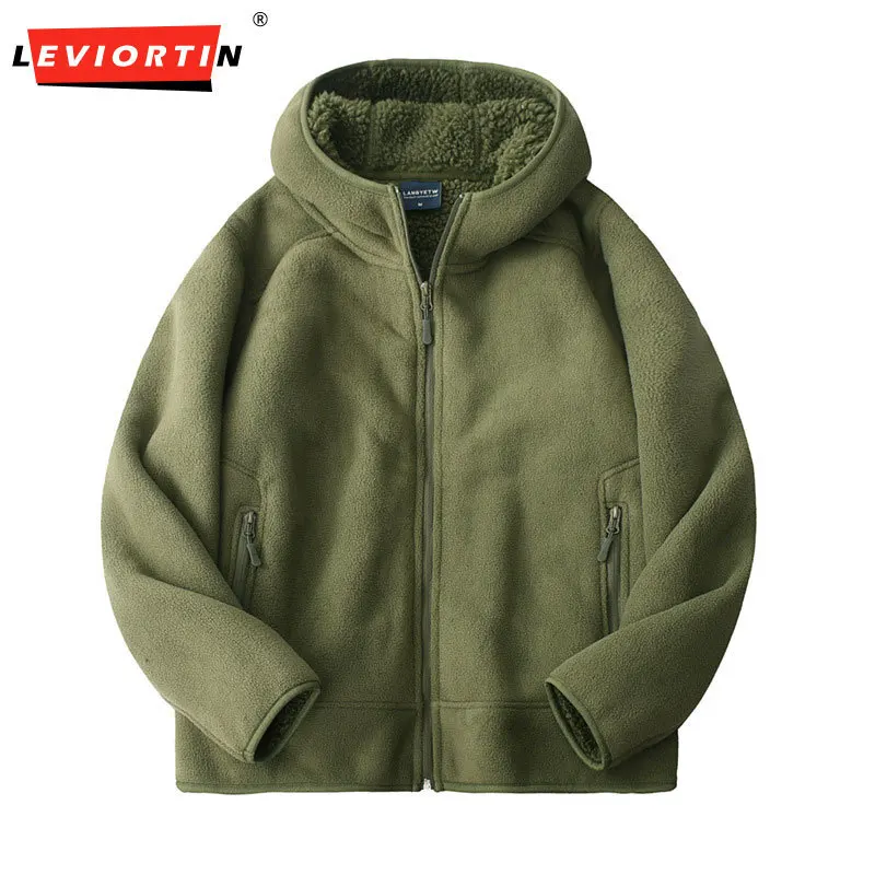 2024 Autumn/Winter Warm Jacket Outdoor Versatile Casual Lamb Fleece Cotton Jacket Thickened Fleece Zipper Hoodie Men's W801