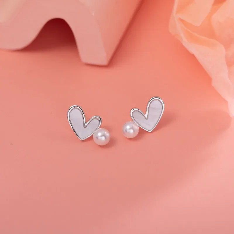 Needle Earrings Exquisite Micro-inlaid Zircon Jewelry Love Stud Earrings Women's Fashion Simple Small Versatile Earrings