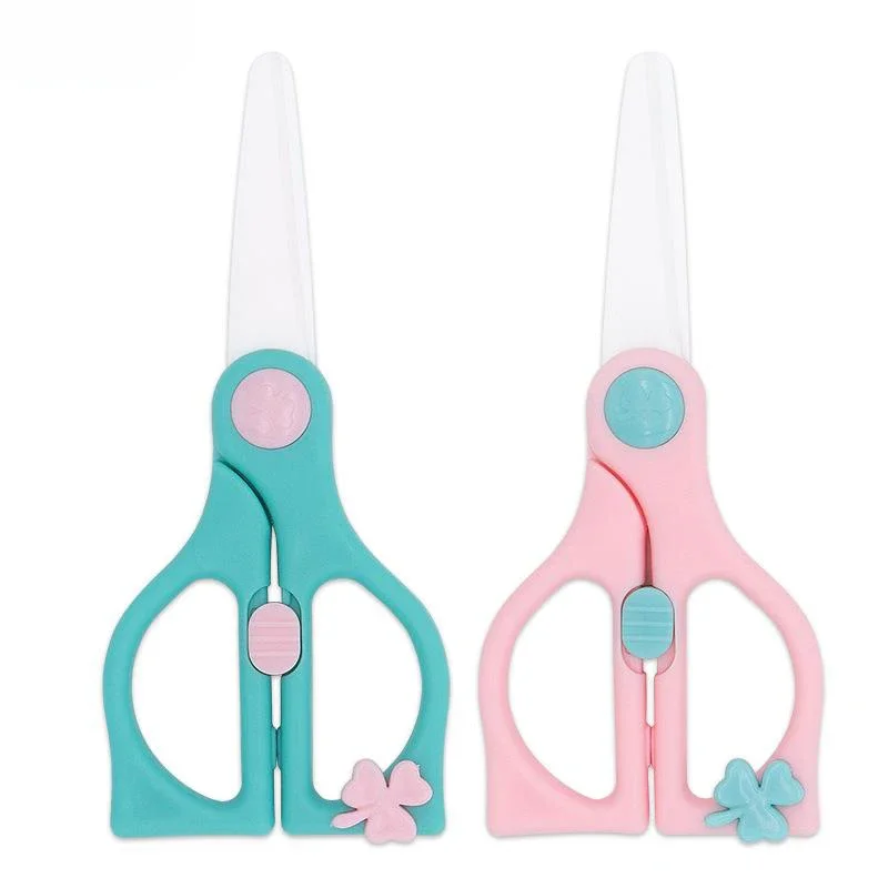 Baby Ceramic Food Shears Vegetable Noodles Meats Supplementary Food Cutter Safe Feeding Scissors Household Kitchen Scissors