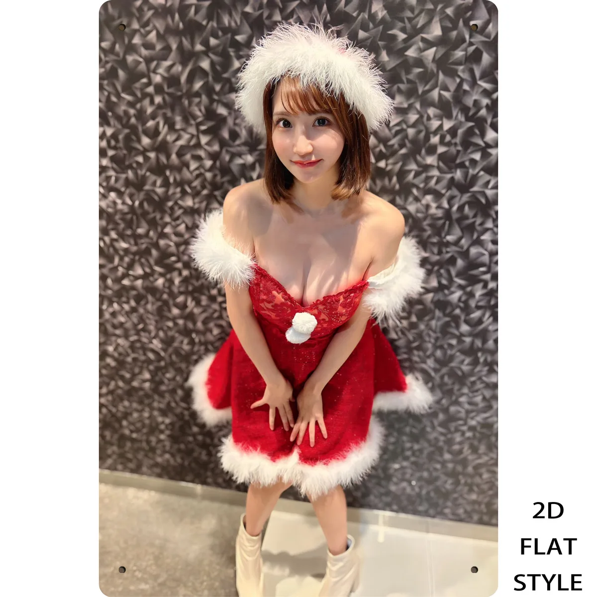 

Vintage Santa Suit 2D Flat Iron Sign - 8x12 Inch Retro Metal Wall Art Decor for Man Cave, Christmas Decoration