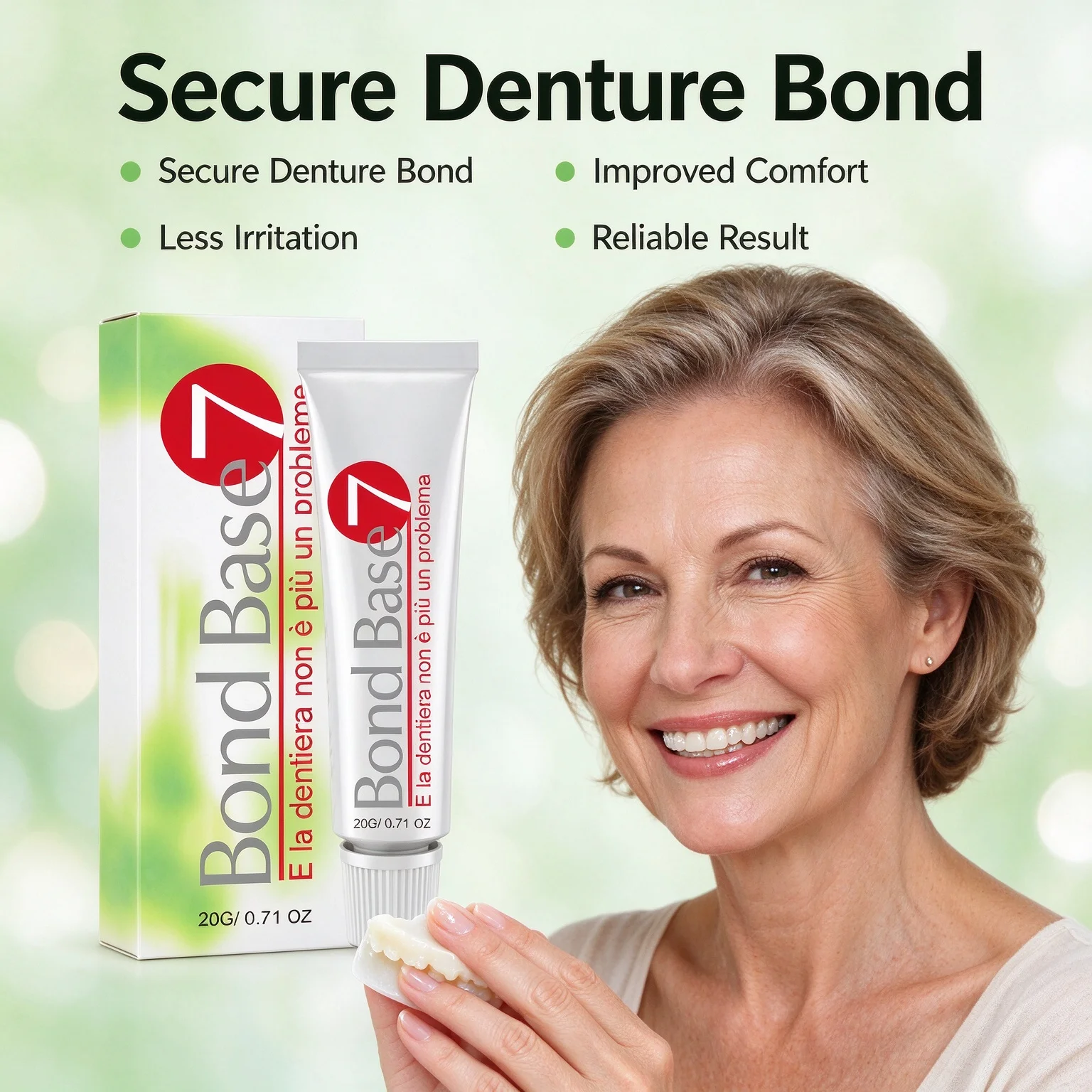 Thermoplastic Denture Adhesive Glue Reduce Gum Pain Enhance Comfort Improve Fit Prevent Denture Shifting Dentures Fixing Cream