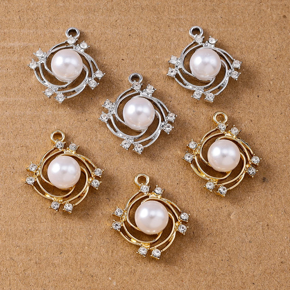 10 Stück 25*21mm Kristallperlen-Anhänger für Schmuckherstellung Ohrringe Armband Halskette DIY Handgemachtes Zubehör – Detail 4
