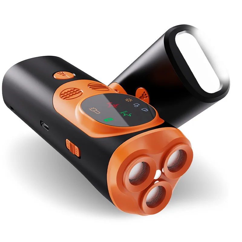 2 High-power Dog Trainers Equipped with Ultrasonic Dog Repellers, Bark Stoppers, Flashlights, and Three Probes