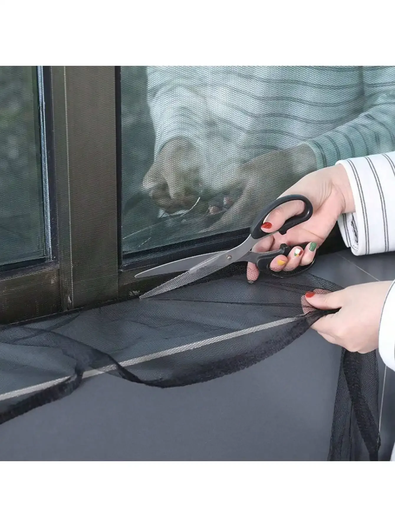 1 Set DIY Self-Adhesive Window Screen Netting Mesh Curtain Anti-Mosquito Cuttable Window Screen  Fitted To Multiple Windows