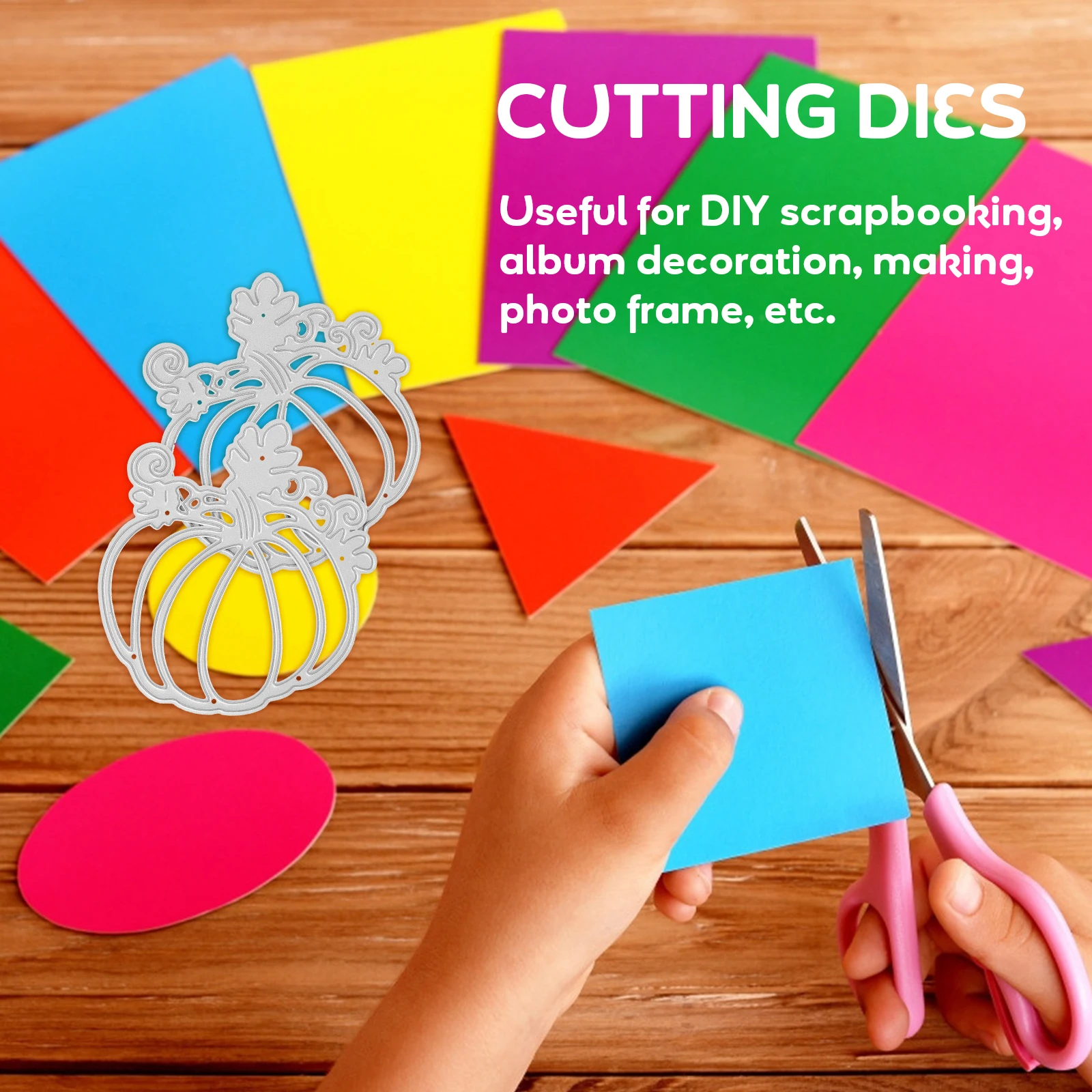 

2 Pcs Die-cutting Version Pumpkin Theme DIY Tools Crafts Themed Design Stencils Carbon Steel Thanksgiving