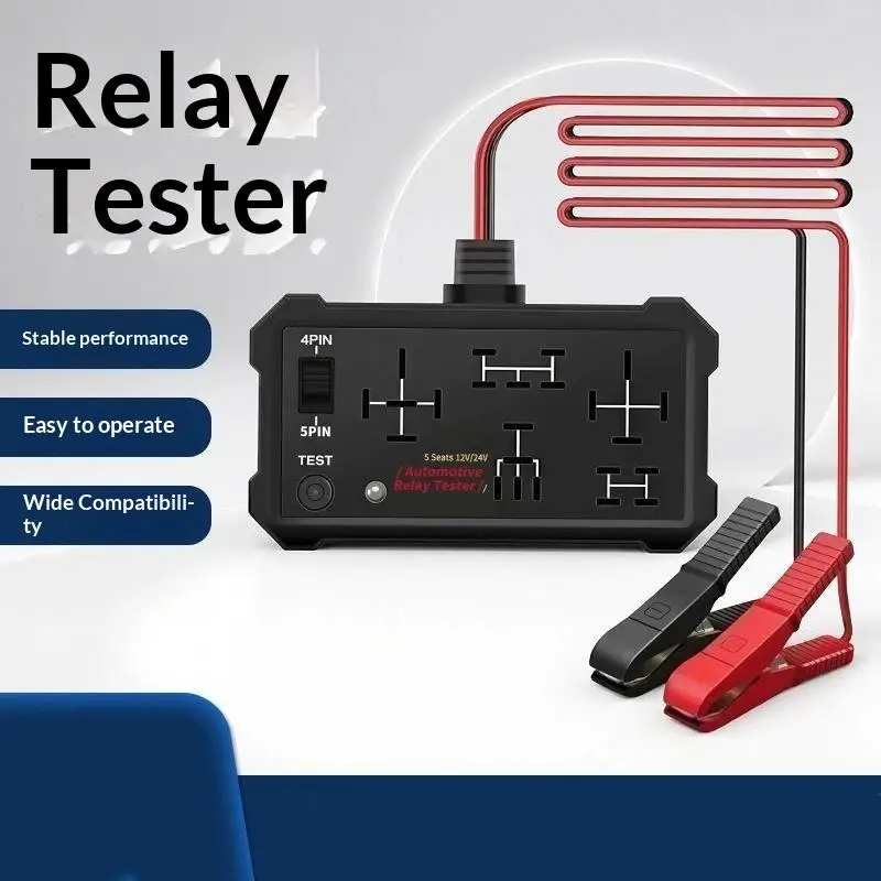 User Friendly Car Relay Tester 12V 24V Universal LED Indicator Voltage Diagnostic Tool for Beginner Auto Repairers