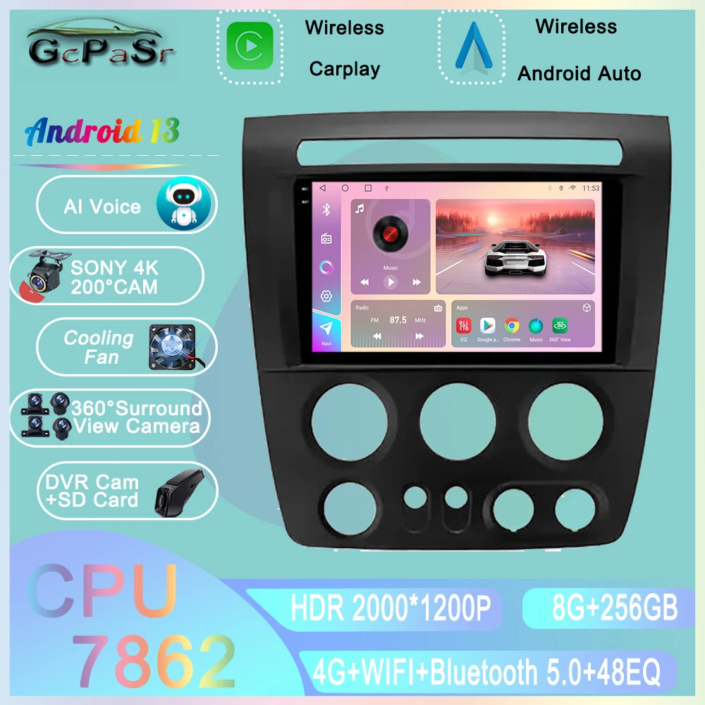 

Android Radio For Hummer H3 1 2005 - 2010 Car Video Multimedia Player Autoradio GPS Navigation Screen HDR 5G WIFI BT No 2Din DVD