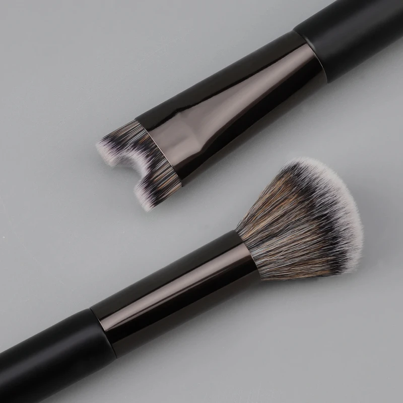 1 кисть для контура носа 2 в 1 U-образная кисть, кисть для пуширования, набор кистей с наклоном под углом для контурирования носа, инструменты для макияжа