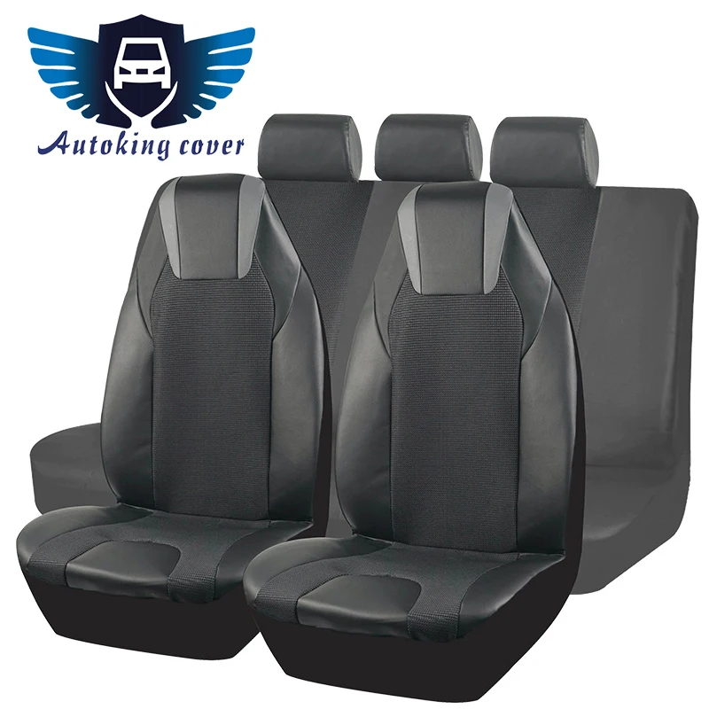 Autoking Covers 2023 New Car Seat Cover Jacquard Cloth Black Grey Pvc Hooded One Piece Stereoscopic Personalized Car Seat Cover