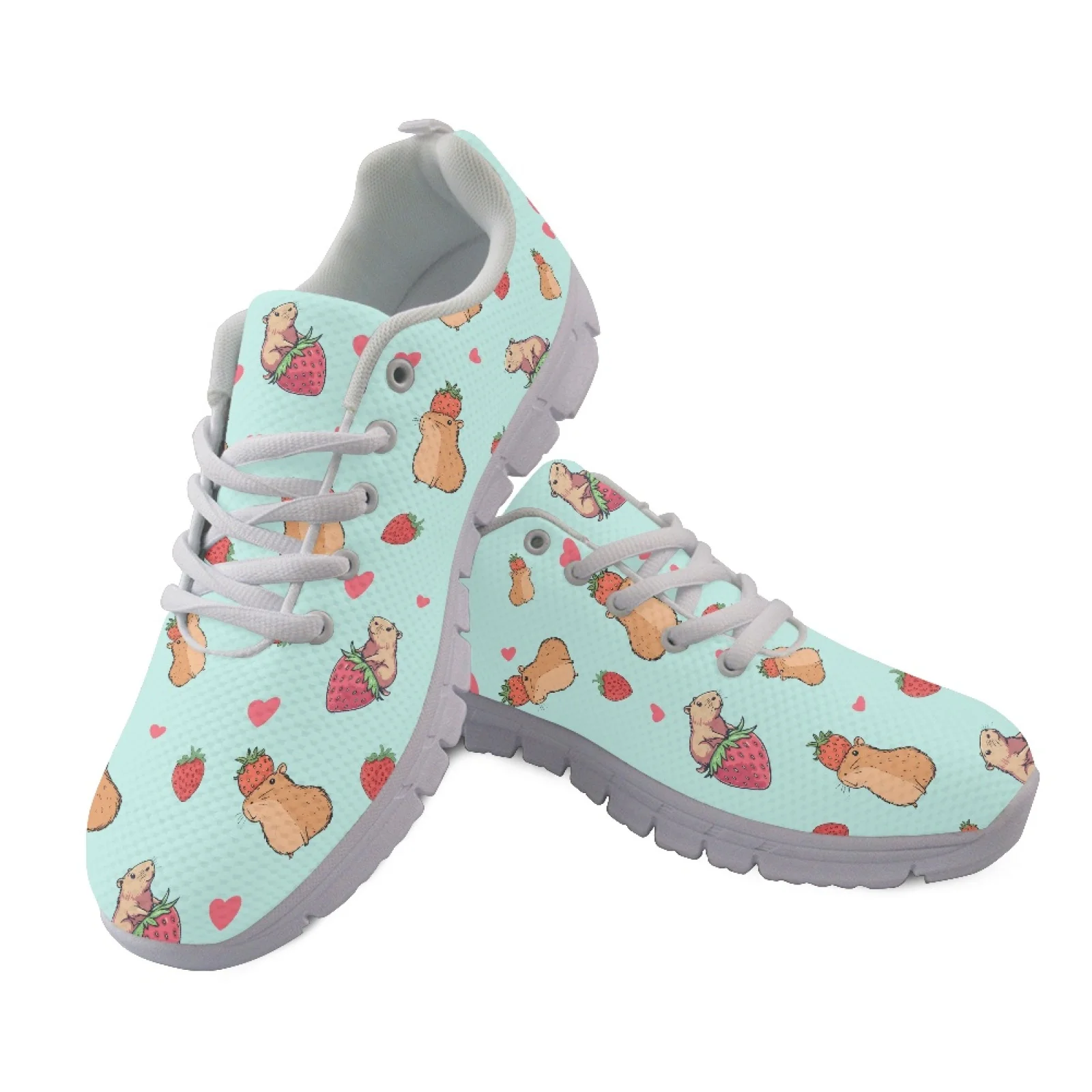 Coloranimal Capybara Pattern Lightweight Athletic Sneaker for Mens Mesh & EVA Sole Mens Sports Tennis Shoes for Travel