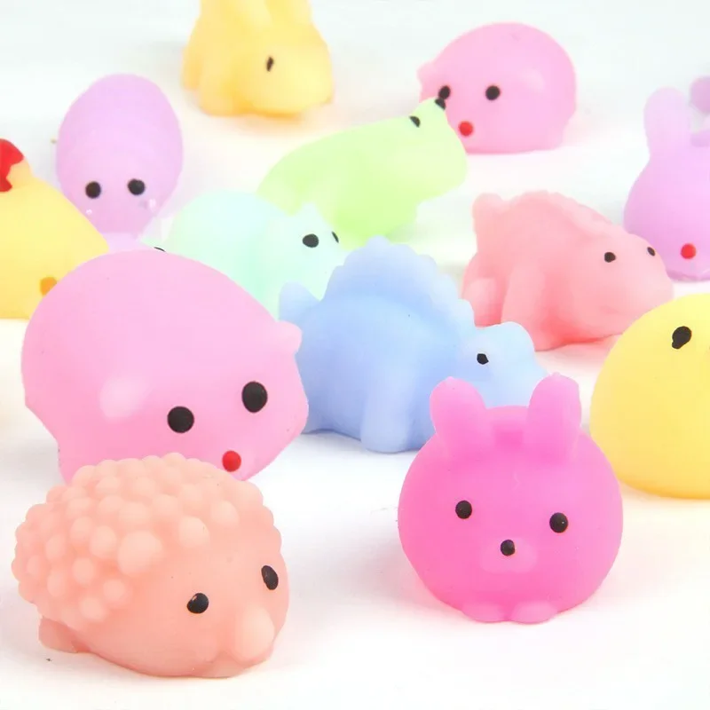 Squishy Stress Relief Toy para crianças, Bola antistress animal bonito, Kawaii Squeeze Mochi, Fidget pegajoso, Brinquedos estranhos engraçados, Presente rosa