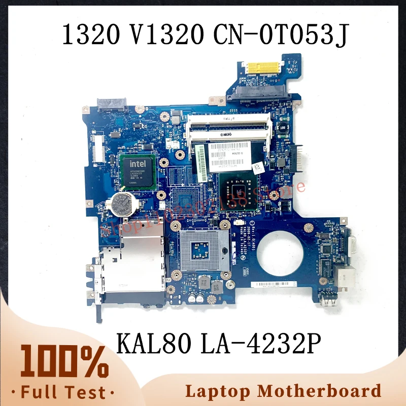 

CN-0T053J 0T053J T053J KAL80 LA-4232P Mainboard For DELL Vostro 1320 V1320 Laptop Motherboard SLB94 GM45 100% Full Working Well