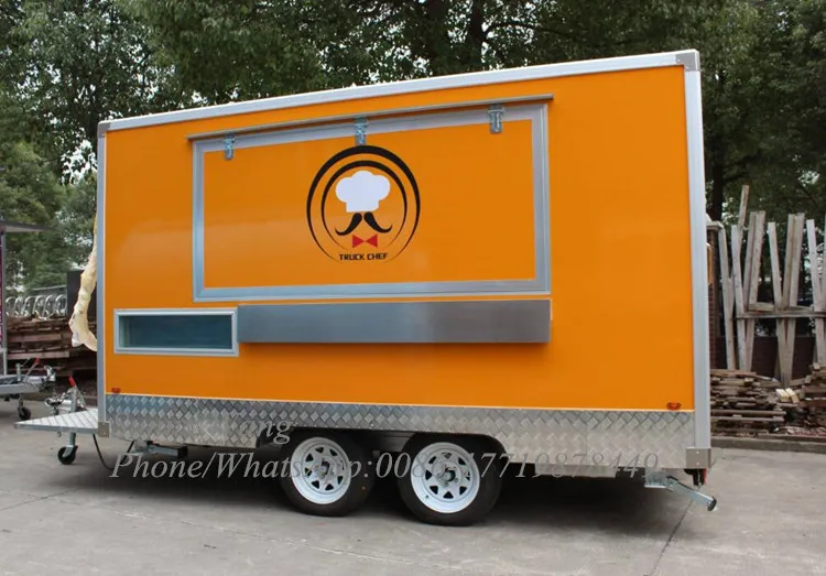 Hot Dog Hand Push Carts/ Food Truck Mobile Food Van/Ice Cream Fast Bbq Food Cart With Fully Kitchen Equipment