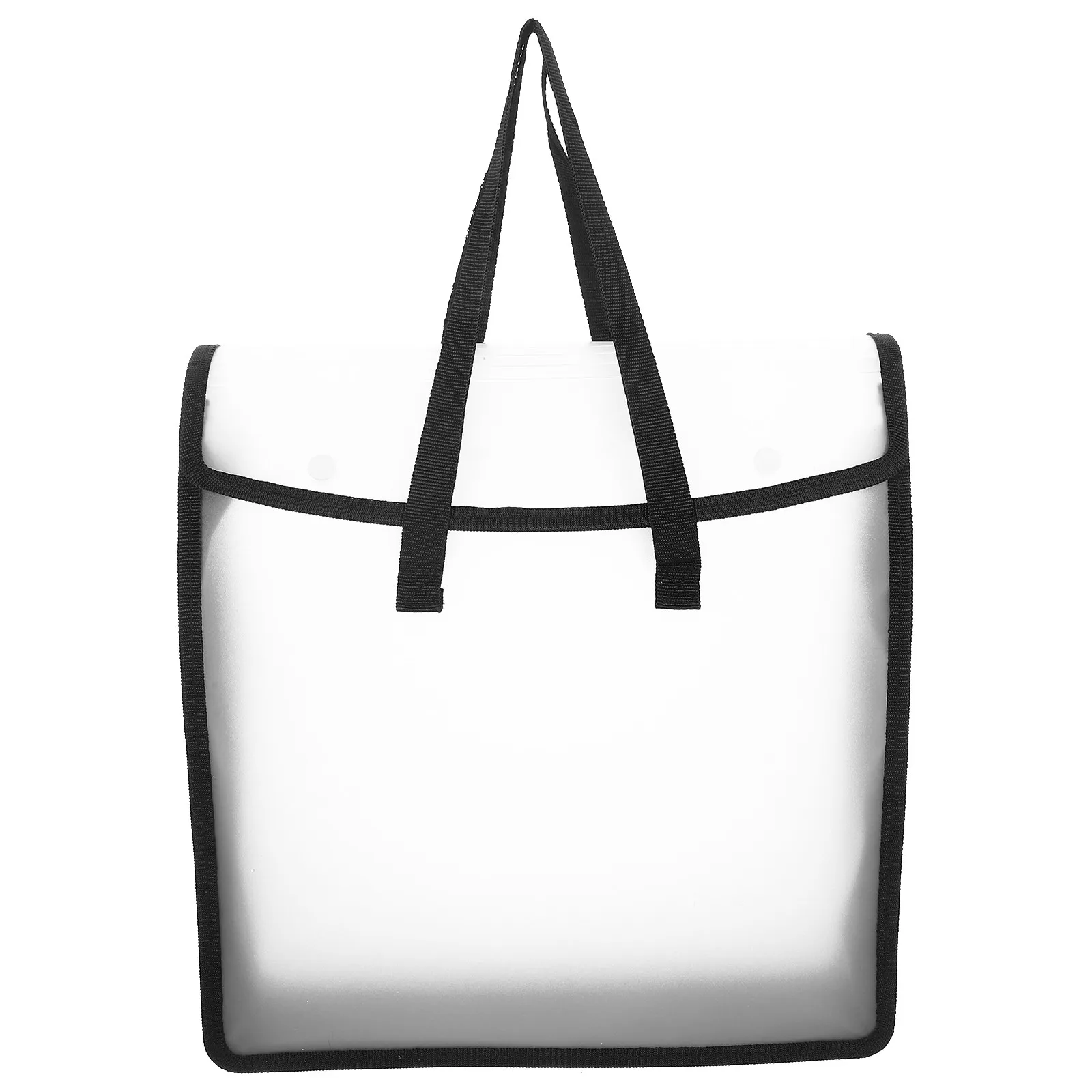 

PVC Document File Bag Buckle Closure Portable Organizer for Receipt Coupon Bill Card Storage Office Tax Contract Files