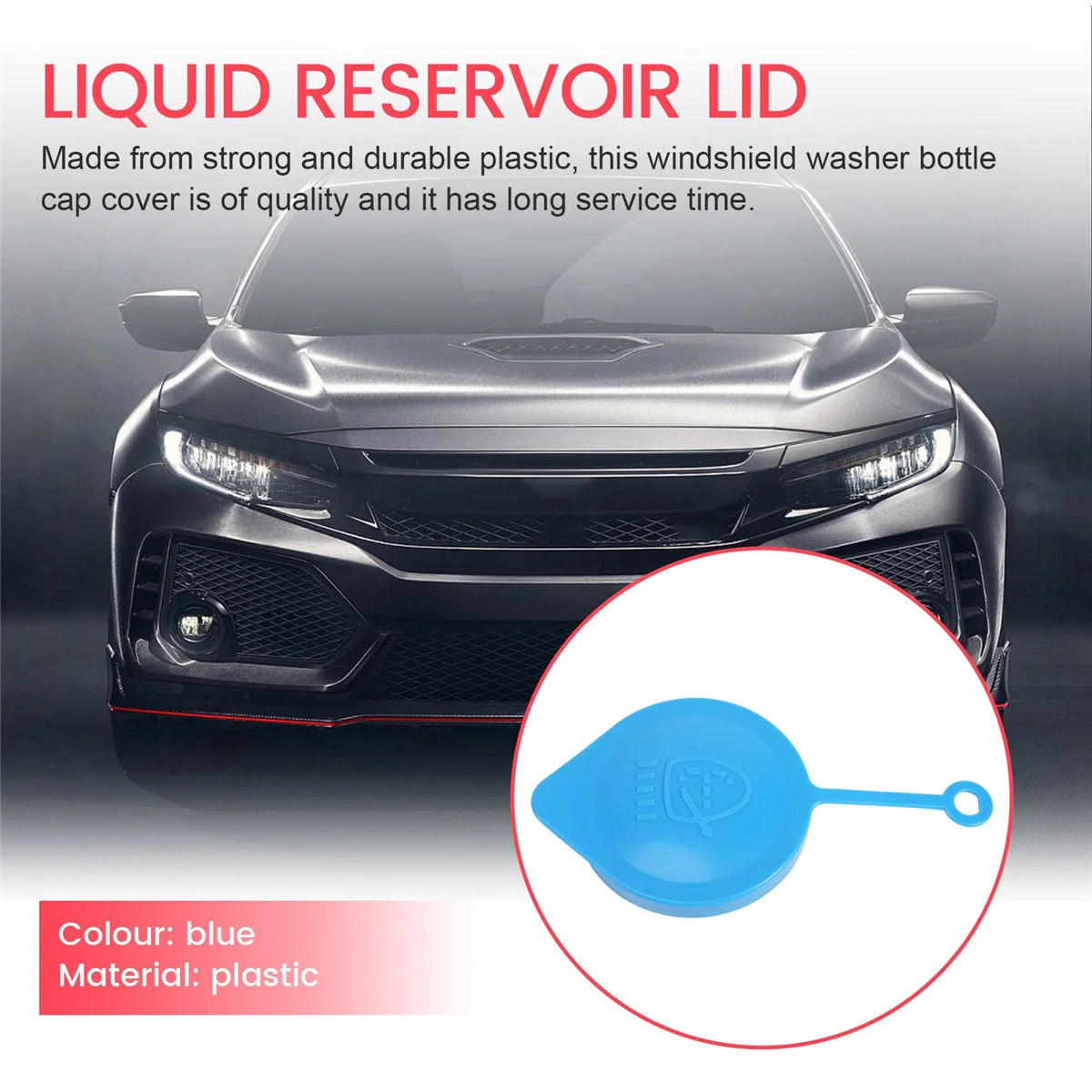 AT77 Windshield Wiper Washer Fluid Reservoir Tank Cap for Honda Civic CITY CRV CRX FIT 38513SB0961 38513-SB0-961
