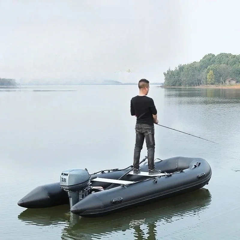 Thickened Rubber Boat Kayak Fishing Inflatable Boat Hard Bottom Luya Boat Speedboat Assault  Yacht Wear Resistant