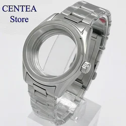 RICHUS 38mm silver Stainless steel 100 m waterproof watch case Sapphire Glass fit NH34 NH35 NH36 ETA 2824 PT5000 movement