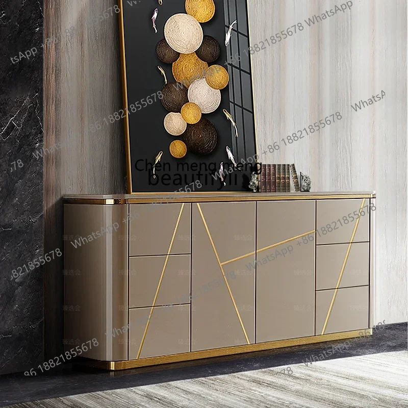 

zq1Light luxury, dining side, living room entrance, modern simple tea, side cabinet hotel decoration cabinet