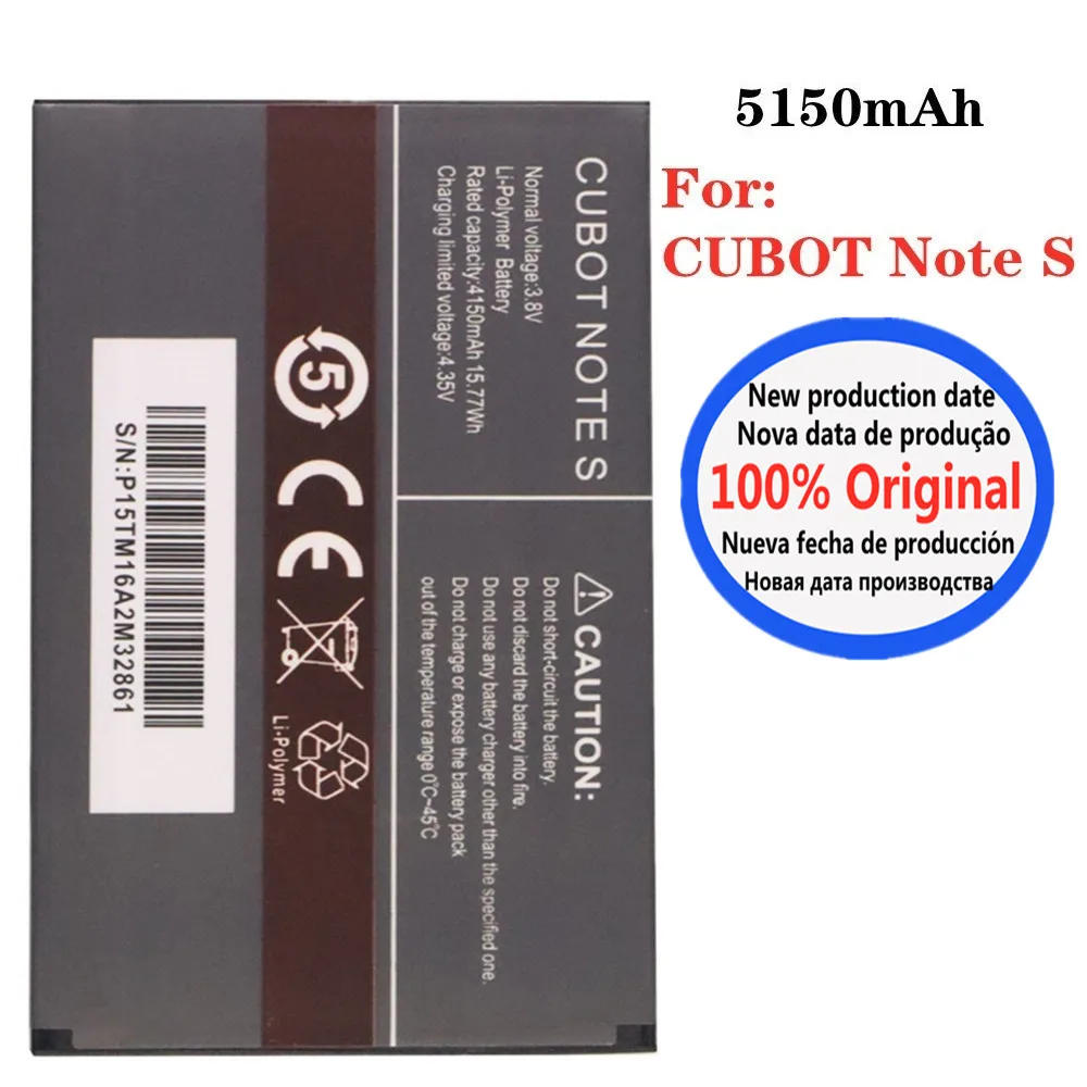 4150mAh 100% Original NoteS Battery For CUBOT Note S Mobile Phone Replacement Battery Bateria In Stock Fast Deliver