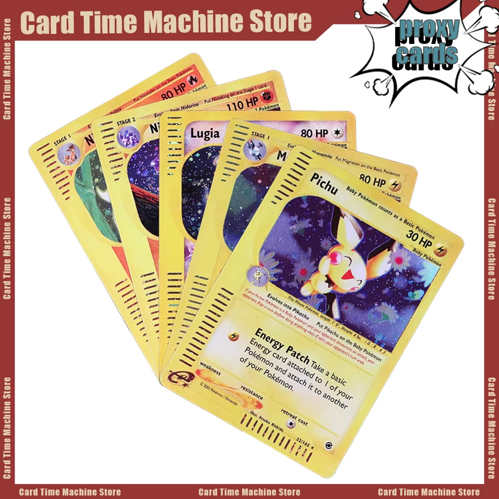 

Proxy Cards For Entertainment Games PKM Poliwrath Magneton Lugia Nidoqueen Ninetales Pidgeot Piloswine Card Collection Toys Gift