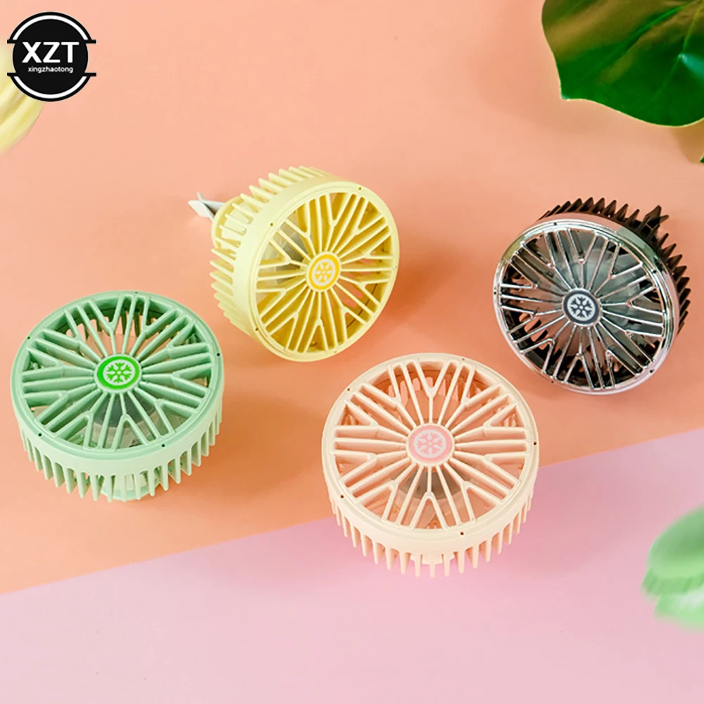 Ventilateur de voiture USB, sortie d'air, éclairage LED, créatif, accessoires de voiture, trois vitesses, mini questionFan, appareils électriques