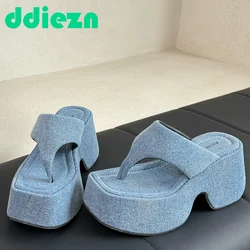 Pumps Flip Flops Slippers Shoes For Ladies New 2024 Female Footwear Platform Wedges Women Slippers Fashion Slides Heels  Shoes