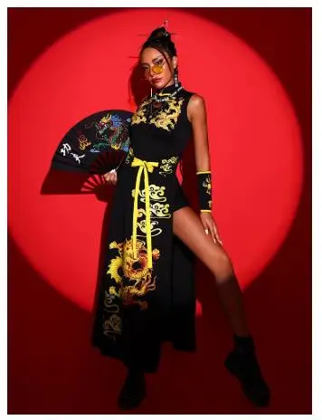 New Chinese Style Jazz Dance Suit DJ Dress Gogo Bar Dance Clothes Ds Costumes