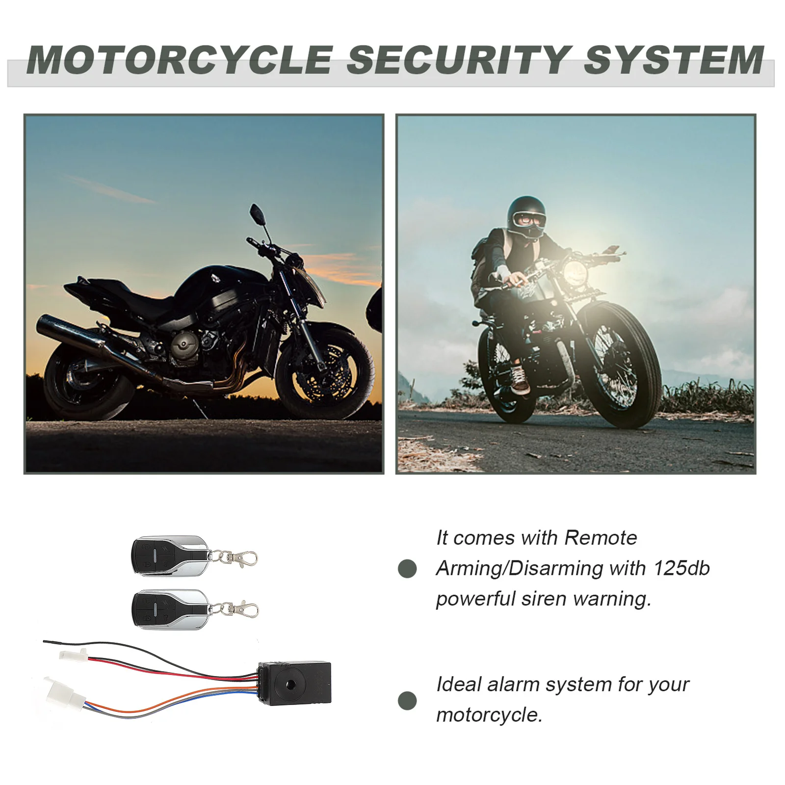 

Electric Scooter Anti-theft Alarm System Remote Engine Lock 120m Sensing Key Free Start Security Device Vehicle Theft