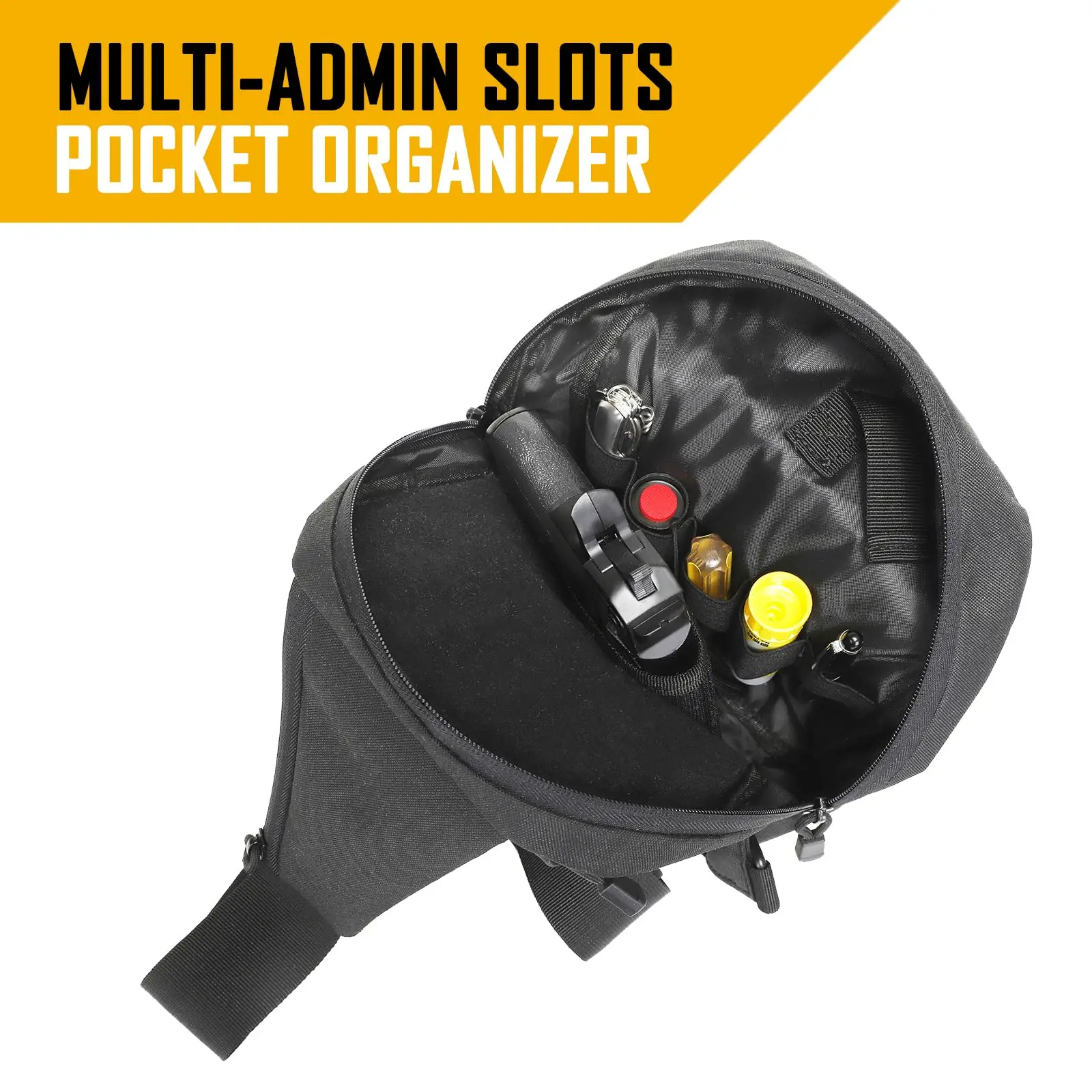 Bolsa crossbody de transporte oculta para homens, bolsa de estilingue ccw edc bolsa de transporte de ombro de nylon de alta qualidade bolsa de peito para pistolas