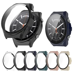 PC+Tempered Glass Protective Case for Xiaomi Watch S1 Full Screen Protector Shell Cover