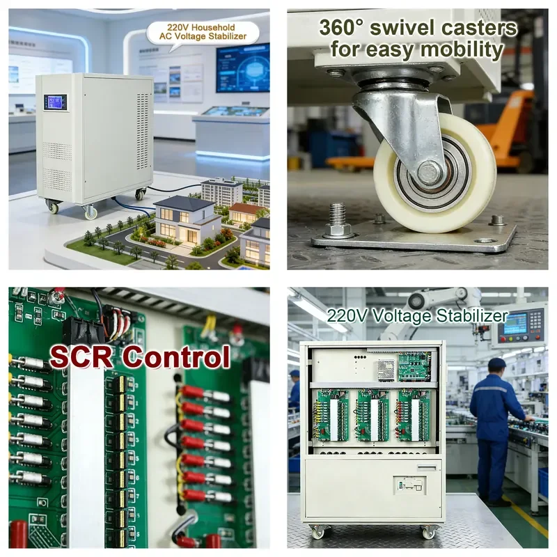 for Single Phase 20kVA AC Voltage Regulator 220V 1 Percent Precision with LCD Display Automatic Stabilizer High Efficiency up