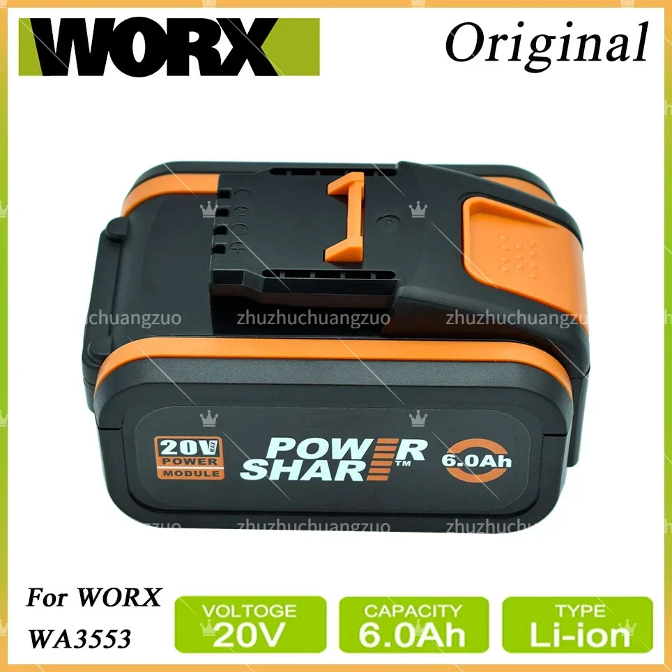 

100%Original 6000mAh For WORX WA3553 WG630 WG629 WX372 WX390 WX394 WX550 WX523 WX802 WX858 WX900 Power tool battery