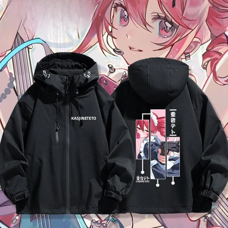 

Куртка Teto Autumn Winter Jaet: Молодежная, модная, свободного кроя, ветрозащитная, с капюшоном и молнией