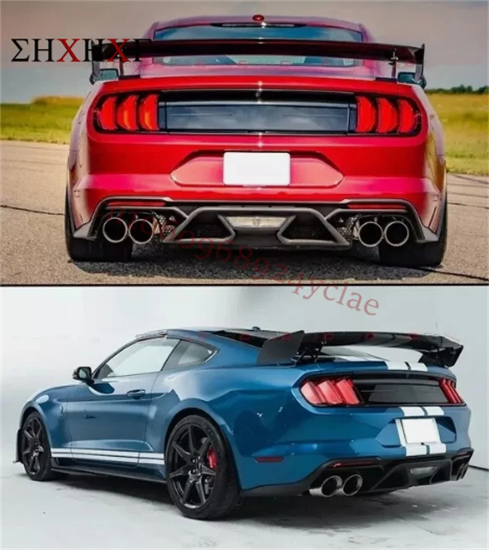 turnk wing ABS Plastic Carbon Fiber Vicrez GT500 Style Rear Spoiler For Ford Mustang 2015 2016 2017 2018 2019 2020 2021 2023