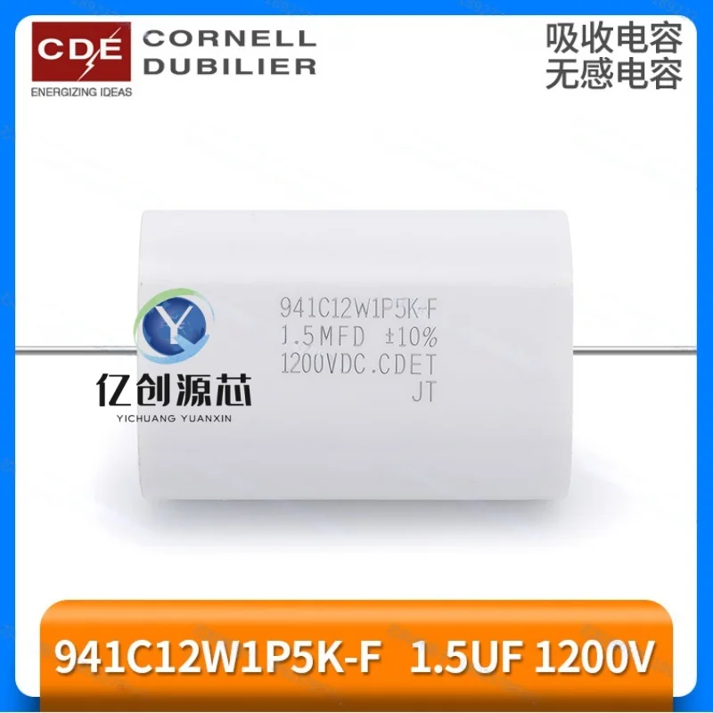 100% brand new original 941C12W1P5K-F 1.5UF 1200V 1.5MFD 1200VDC American CDE non-inductive absorption capacitor