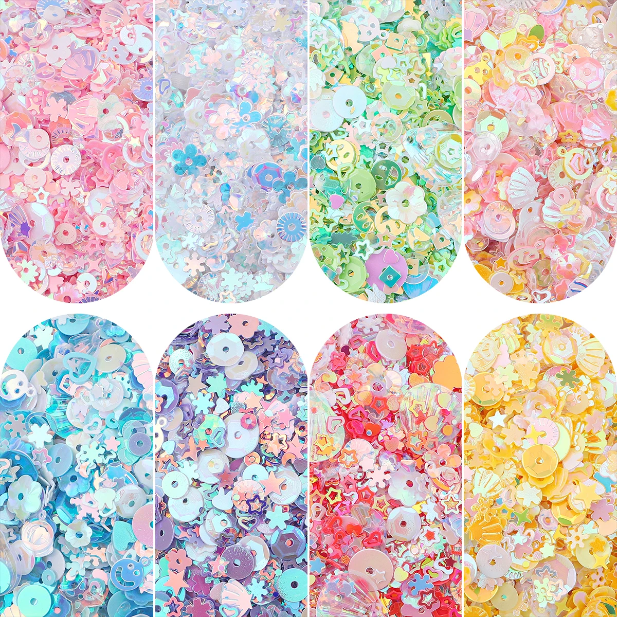 20g/Pack Novelty Mixed Plastic Bead Pieces, Jelly Rhinestones, DIY Sequins Supplies