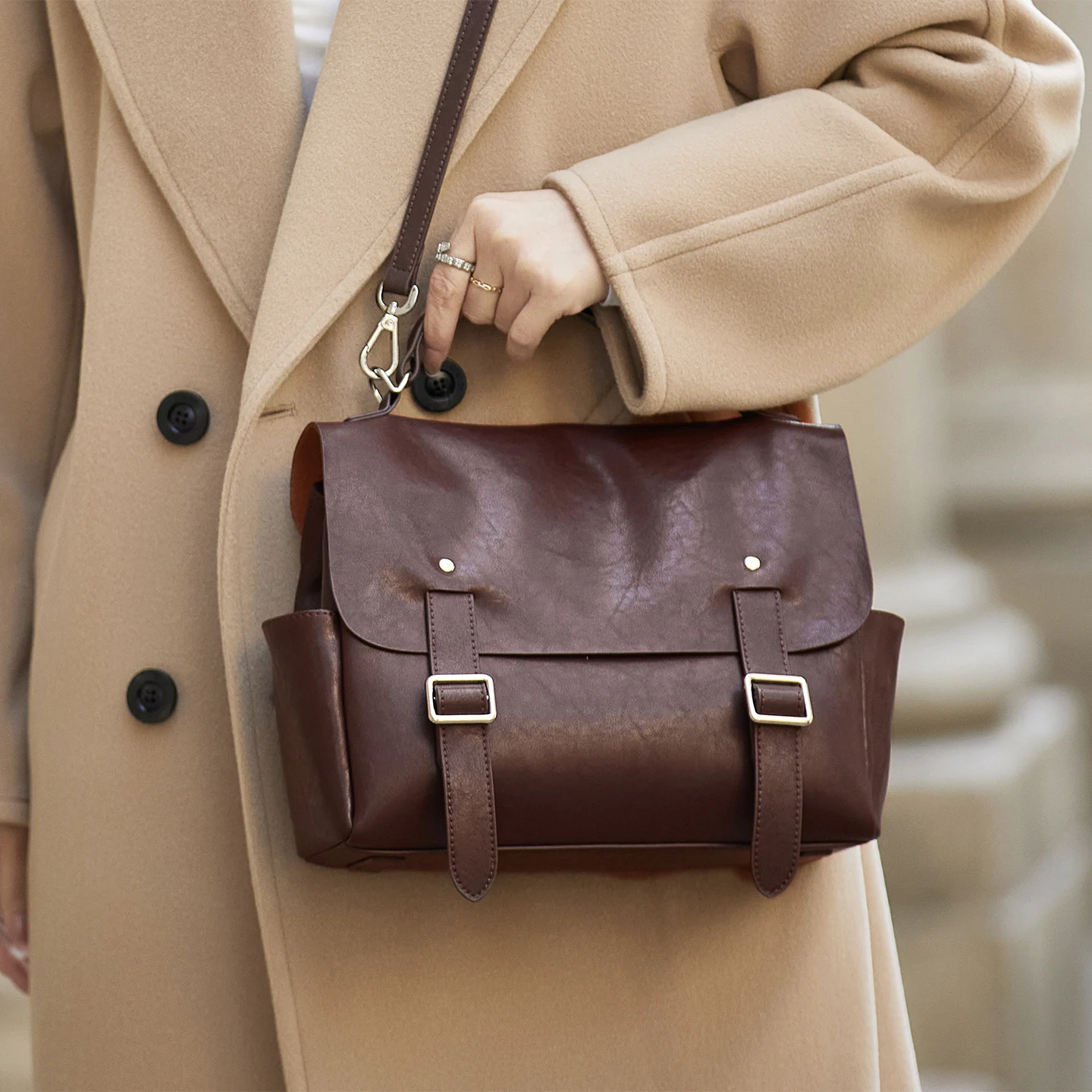 2026 HOT ZOOLER New Women Cow Leather Shoulder Messenger Bags Top Quality Ladies Solid Functional Handbag Style Handmade #HY709