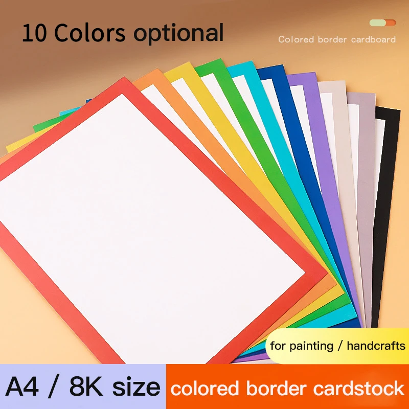 

10Colors A4/25cm/33cm Coloful Cardboard Handmade DIY Painting Paper for Scrapbook DIY Cutting Card Making Art Office Stationery