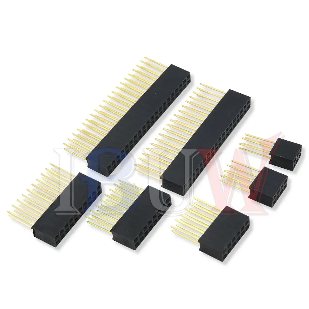 10PCS 2.54mm Single Double Row Female Long pins 11mm PCB Board Pin Header socket Connector 2~20PIN For Arduino For Raspberry Pi