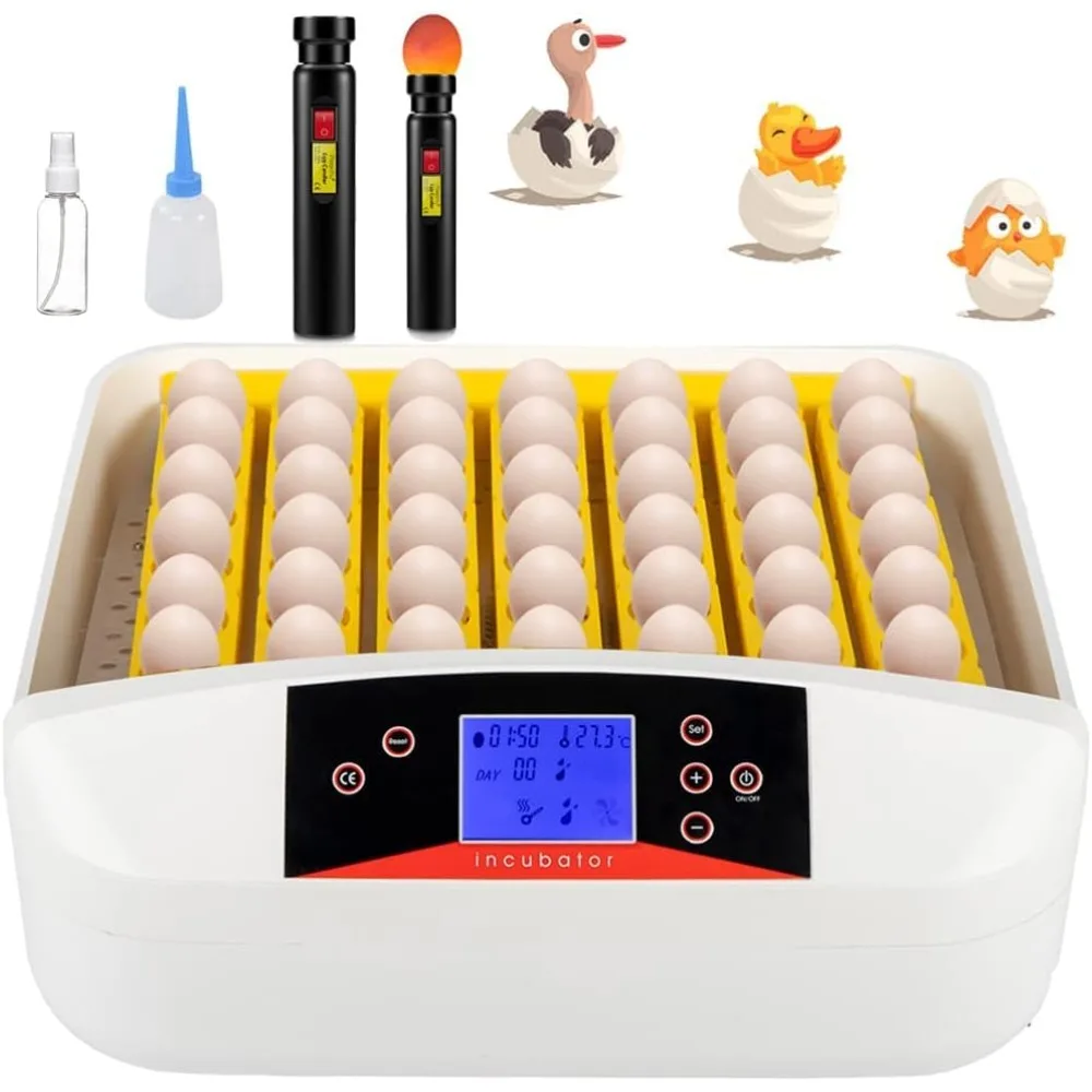 High quality 55 Egg Incubator with Humidity Display, Egg Candler, Automatic Egg Turner, for Hatching Chickens Upgraded version
