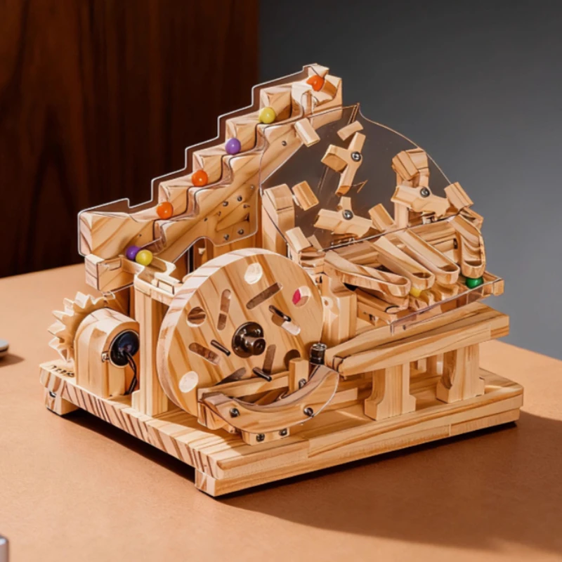 Puzzle Building Blocks Machinery Track Ball Toy Model Kit DIY Assembled Multiple Times Model Kit Building Adults Children Toys