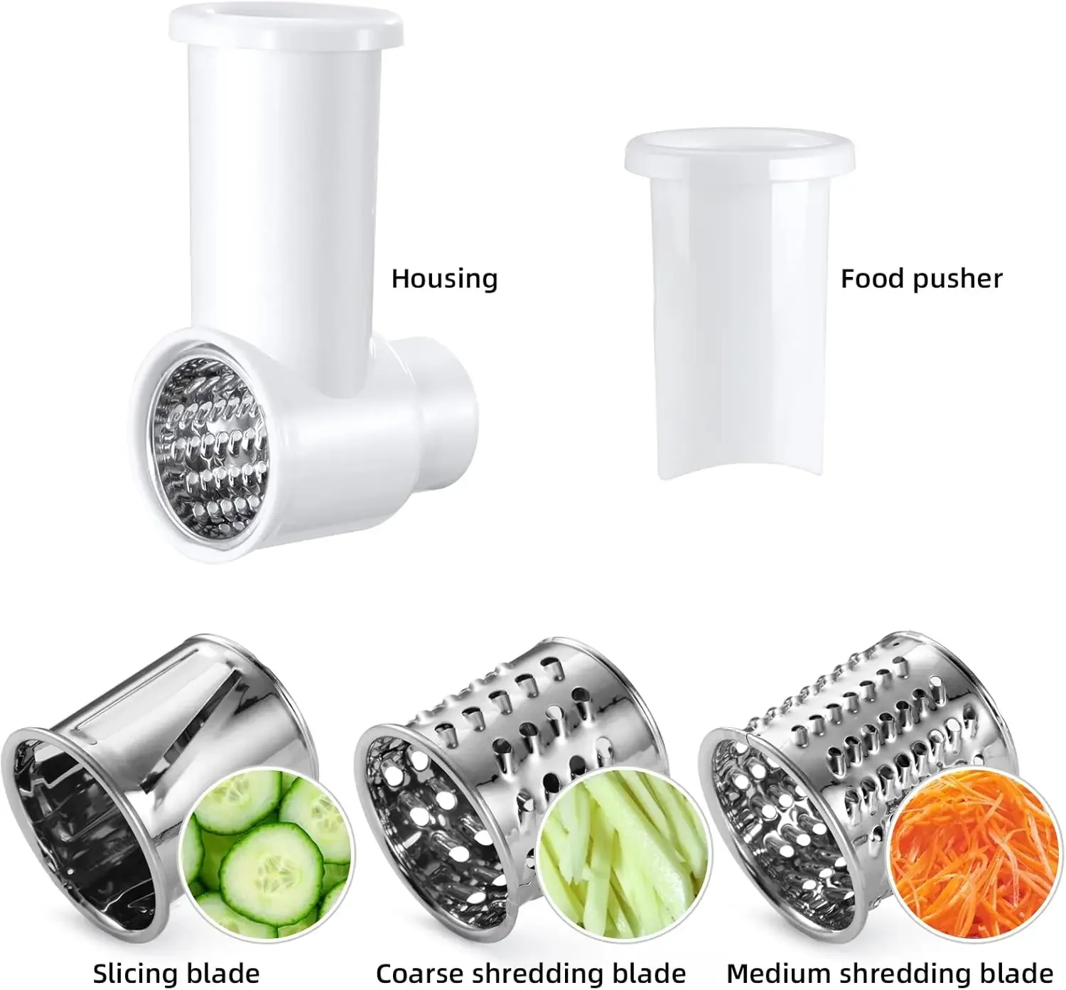 For all KitchenAid Stand Mixe Slicer Shredder Attachments Accessories Quickly Slice Vegetables for Salads,Potatoes,Cucumbers