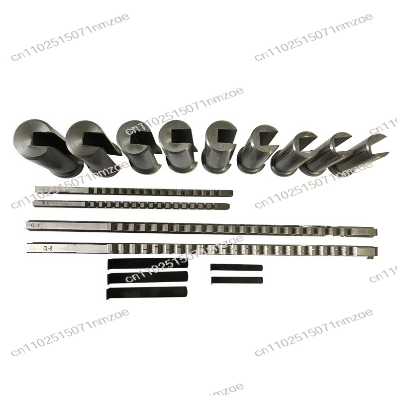 18PCS Metric Keyway Broach Set HSS High Speed Steel Keyway Broach Push Broach for Metalworking