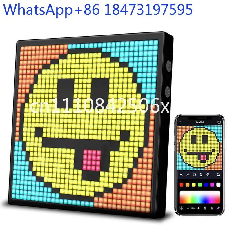 Popular Bluetooth DIY pixel screen Dynamic creative LED wall pendant Programmable graphic pixel matrix screen